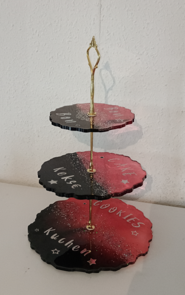 Obstteller / Kuchenplatte - 3 Stöckig - Unikat – Bild 6