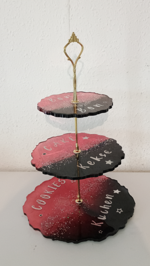 Obstteller / Kuchenplatte - 3 Stöckig - Unikat – Bild 4