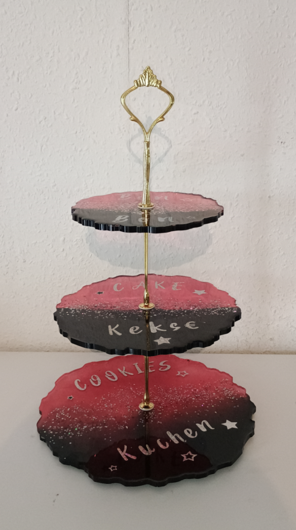 Obstteller / Kuchenplatte - 3 Stöckig - Unikat – Bild 7