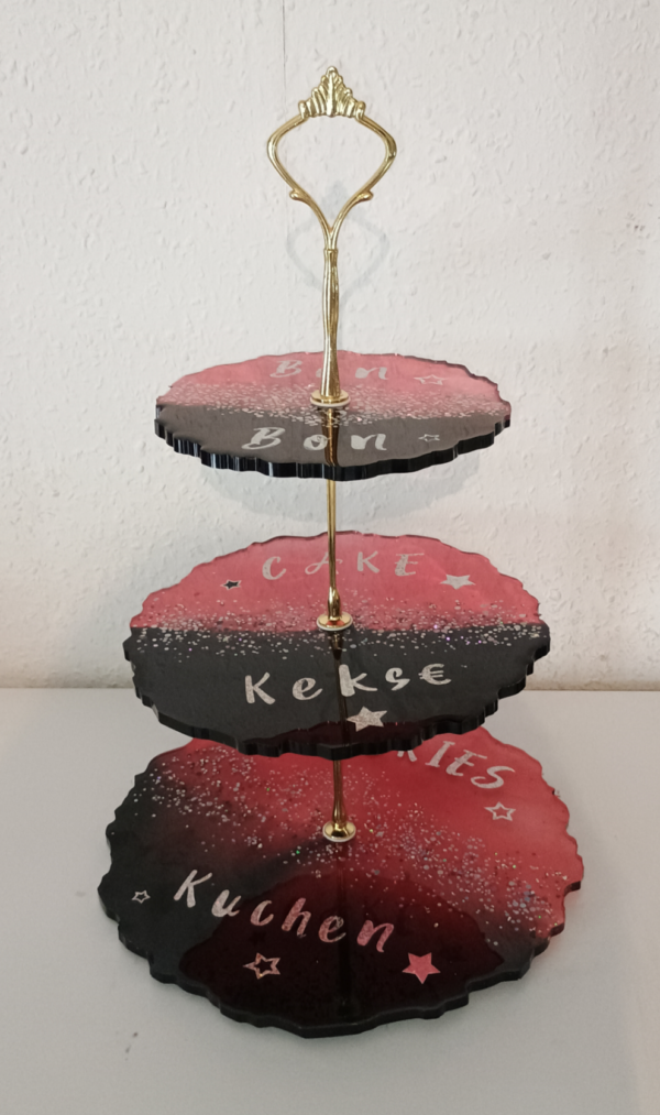Obstteller / Kuchenplatte - 3 Stöckig - Unikat – Bild 8