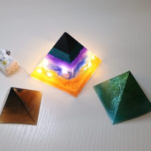 3 Pyramiden LED Lampen - Unikat