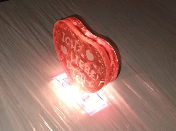Kleine Foto Herz LED Lampe - Unikat – Bild 6