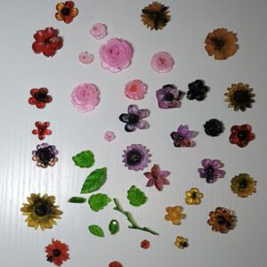 Deko Material Blumen - Buntes Set