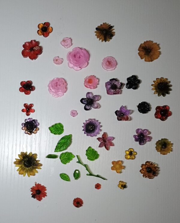 Deko Material Blumen - Buntes Set