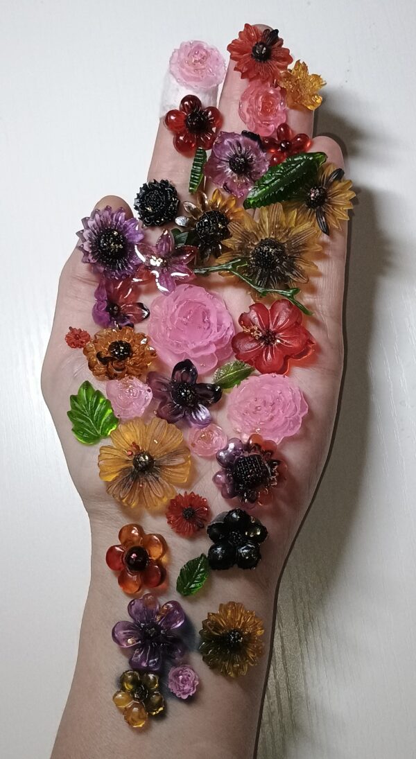 Deko Material Blumen - Buntes Set – Bild 2