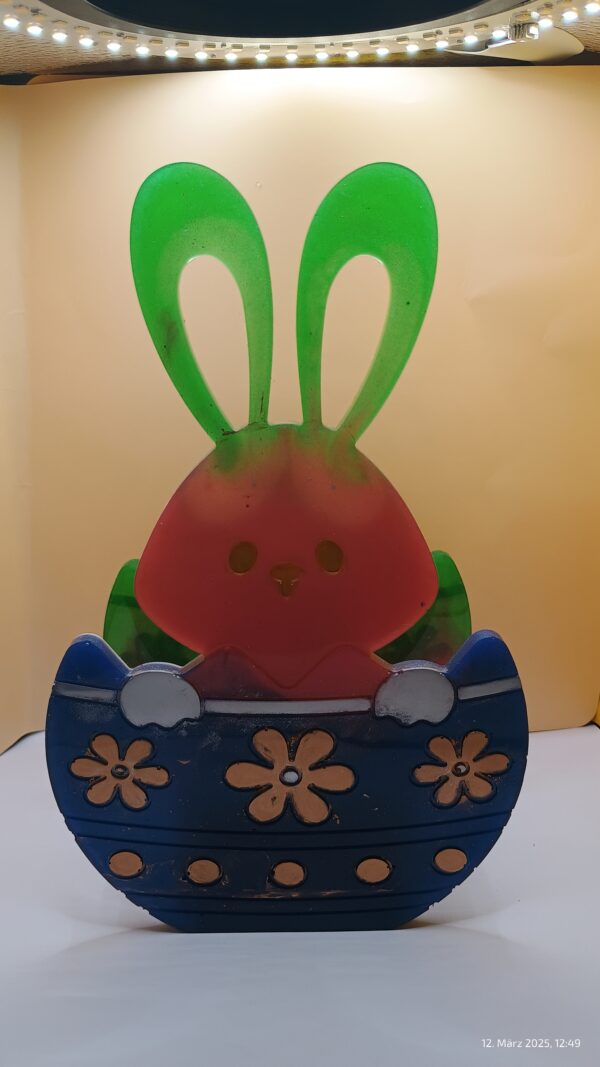 Osterkörbchen Osterhase 3 D - Unikat – Bild 2