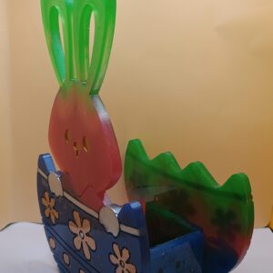 Osterkörbchen Osterhase 3 D - Unikat