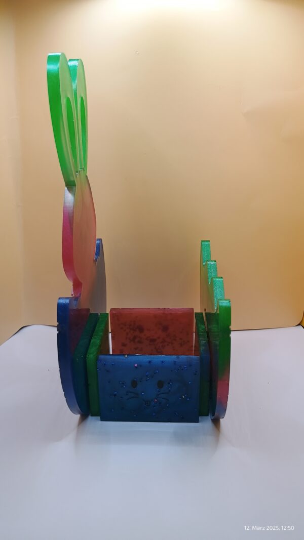 Osterkörbchen Osterhase 3 D - Unikat – Bild 3