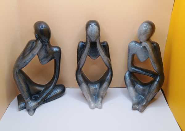 3 Human Skulpturen Set - Unikat – Bild 3