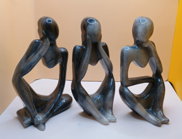 3 Human Skulpturen Set - Unikat – Bild 2