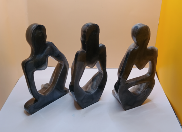3 Human Skulpturen Set - Unikat – Bild 5