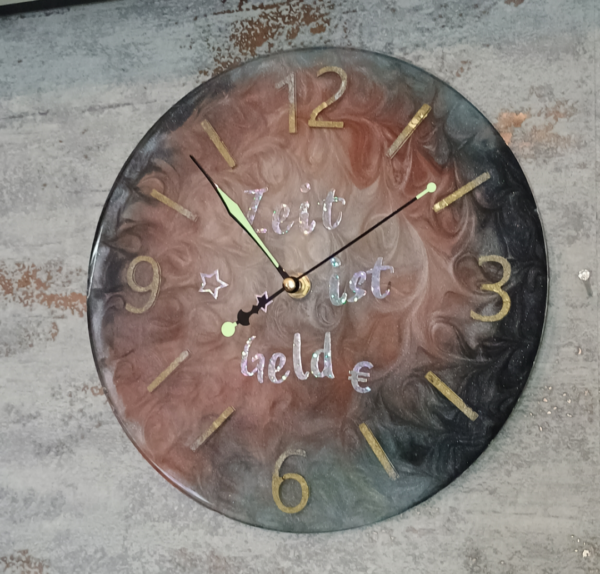 Wanduhr - Unikat - Rund – Bild 3