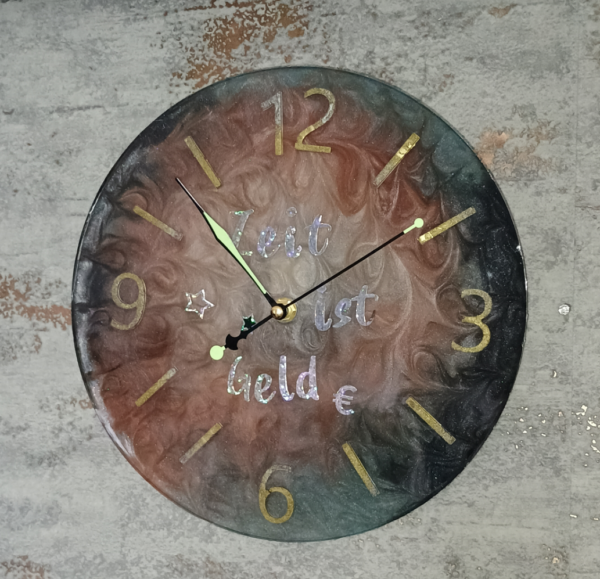 Wanduhr - Unikat - Rund – Bild 6