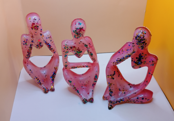 3 Human Skulpturen Set - Unikat – Bild 6