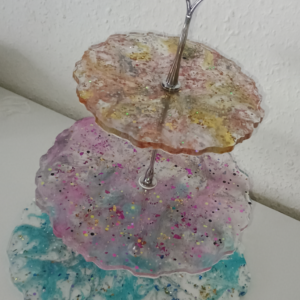 Obstteller / Kuchenplatte - 3 Stöckig - Unikat