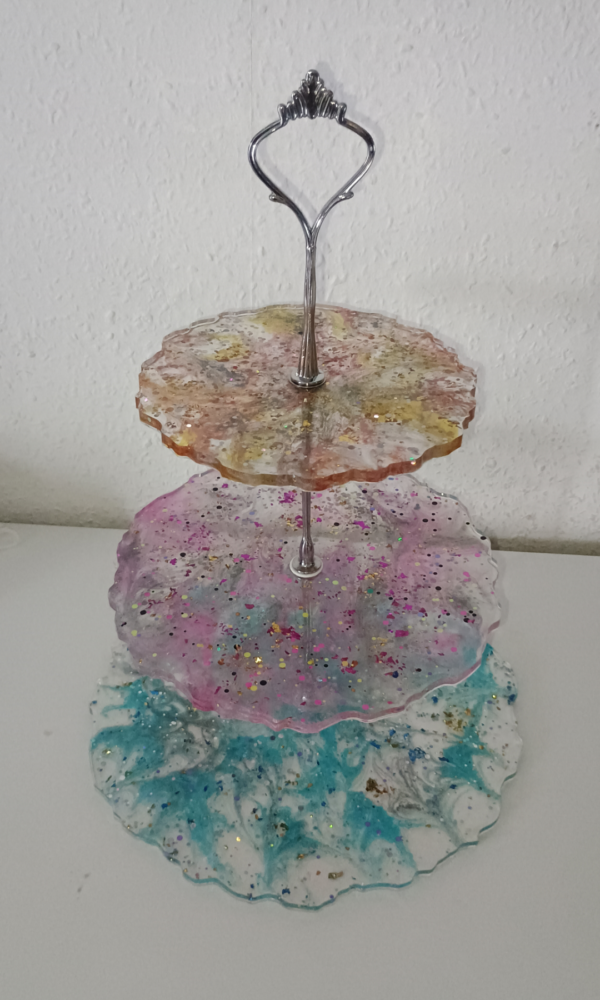 Obstteller / Kuchenplatte - 3 Stöckig - Unikat – Bild 3