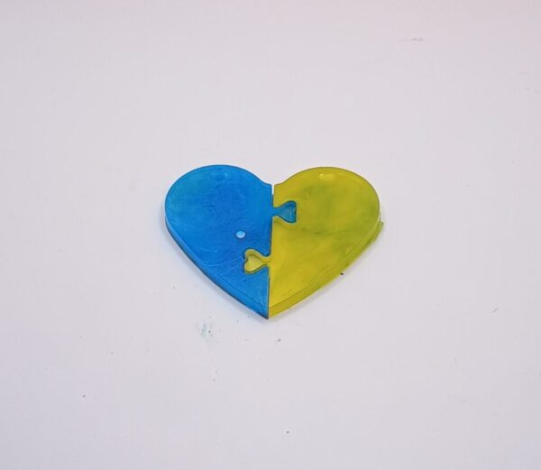 Schmuck Kette - 2 halbe Love Herzen - Unikat – Bild 7