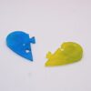 Schmuck Kette - 2 halbe Love Herzen - Unikat – Bild 8