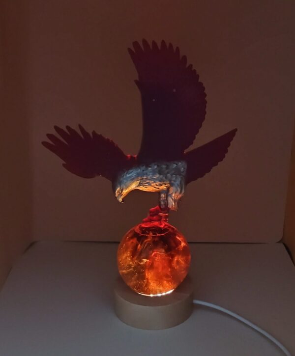 Adler mit Kugel - Unikat - LED – Bild 4