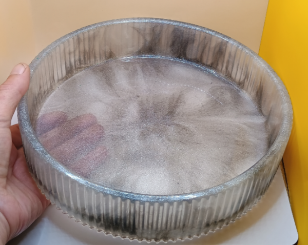Wunderschöne Schale XL - Unikat - Rund geriffelt – Bild 3